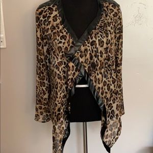Leopard lightweight blazer